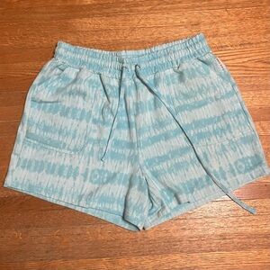 Rae Dunn Pull On Shorts With Elastic Waist Drawstring Front Pockets Medium